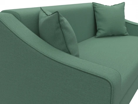 Диван прямой Лига-071 (ЛДСП,Брус,Фанера/Дерево/Рогожка/Зеленый) Лига Диванов 129654