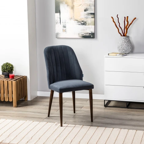 Стул R-Home Alen Diag grey_т. орех