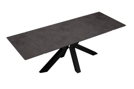 Стол DikLine SFE160 Керамика мрамор Бронза/подстолье черное/опоры черные (2 уп.) 00-00074554 00-00074554