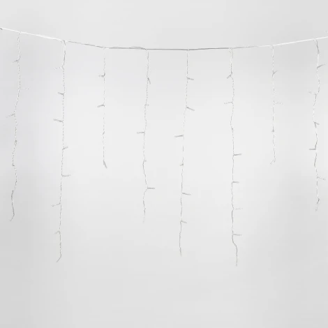 Бахрома светодиодная со статическим свечением, 6м. соединяемая, 200 светодиодов, теплый белый свет Uniel ULD-B6007-200/STK WARM WHITE IP44