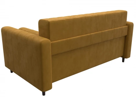 Диван прямой Лига-070 (ЛДСП,Брус,Фанера/Дерево/Велюр/Желтый) Лига Диванов 129758