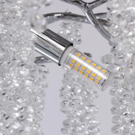 Подвесная люстра MW-Light Лайма 467013510 (220V, хрусталь, на тросе, ветки)