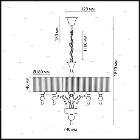 Подвесная люстра Odeon Light Viga 2005/5
