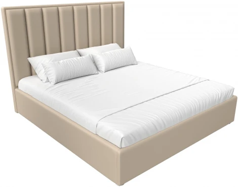 Кровать интерьерная Афродита 180 (Бежевый/Экокожа) Лига Диванов арт.120598