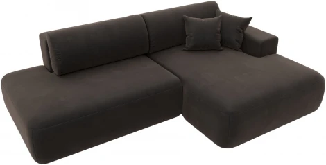 Диван угловой Лига-036 НПБ Модерн правый угол (Коричневый/Велюр) Лига Диванов арт.121411