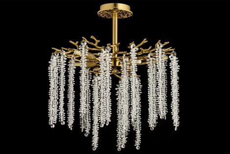 Потолочная люстра на штанге Dio D`arte Tavenna Antigue Tavenna H 1.3.46.100 A (220V, хрусталь)