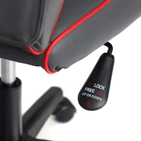 Кресло RACER GT new металлик/красный (кож/зам/ткань)