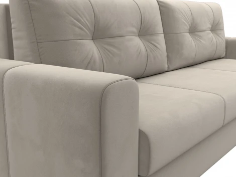 Диван прямой Лига-031 (Бежевый/Микровельвет) Лига Диванов арт.121261