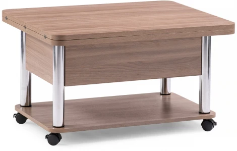 Стол-трансформер Woodville Виват темный шимо / хром 402951