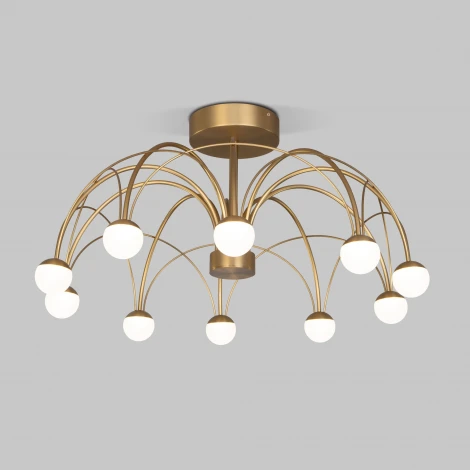 Потолочная люстра на штанге Eurosvet Ragno 90031/10 LED золото (220V, шарики)