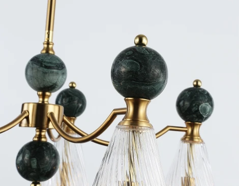 Потолочная люстра на штанге с мрамором Ambrella Ceramo Modern LH53292