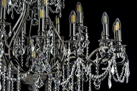 Подвесная большая люстра Dio D'Arte Isola E 1.1.24.600 NB (220V, на цепи, подсвечник, свеча)