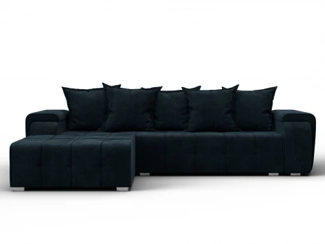 Диван угловой Лига-121 левый угол (ДСП,Брус,Велюр/Графит) Лига Диванов 137354L