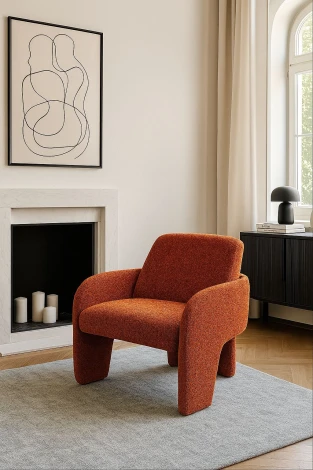 Кресло КУБ (CUBE) цвет OTE SEA-500 Бронзовый,ткань/каркас металл в обивке, ®DISAUR M-City 64572