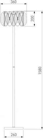 Торшер Bogate's Callas 01125/3 (220V, выключатель, круглые)