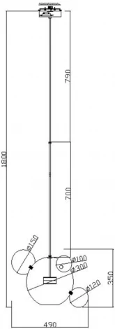 Подвесной светильник Freya Amoris FR5128PL-L10BS (LED, 220V, на проводе, шарики)