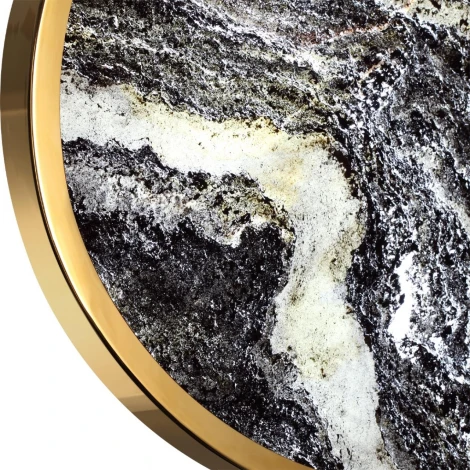 Настенно-потолочный светильник Odeon Light Bergi 5079/30L зол/серо-бежевый/металл/натур.камень/акрил с переключ.цветов.темпер. LED 30W 3000К/4000K/6000K (220V, круглые)