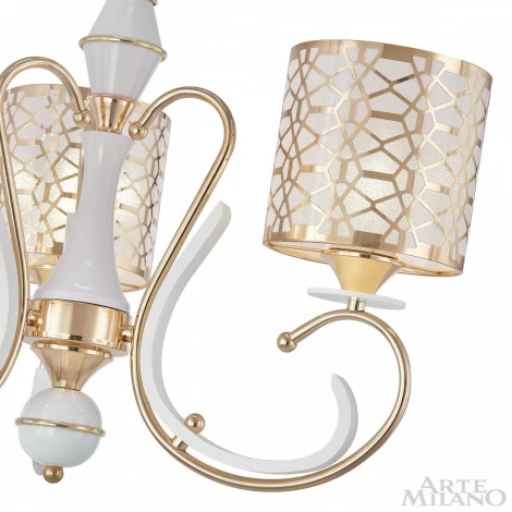 Подвесная люстра Arte Milano Florentia-1237 301237/3 Wh/Gd (220V, на цепи)