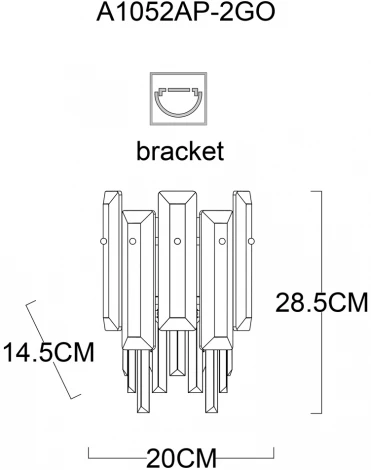 Бра Arte Lamp Nicoletta A1052AP-2GO (220V, хрусталь, подвески)