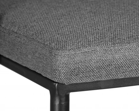 Стул барный Dobrin AMELIA (серая ткань (F-48), темно-серый винтажный PU (MF-12))