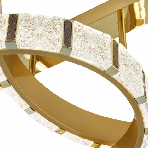 Потолочный светильник круглый Arte Milano Venezia 310183/D600-D400 GD (регулировка яркости, LED, 220V, пульт управления)