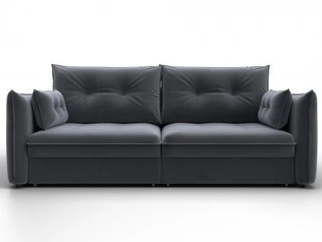 Диван прямой Лига-100 НПБ (ДСП,Фанера/Пластик/Велюр/Серый) Лига Диванов 133650