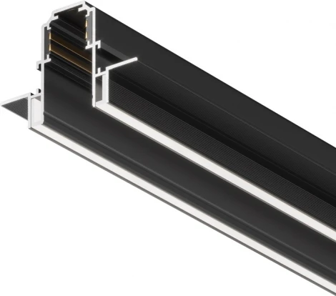 Шинопровод магнитный встраиваемый под ГКЛ 12,5 мм с каналом под светодиодную ленту Maytoni Busbar trunkings Exility TRX034LS-222B (48V)