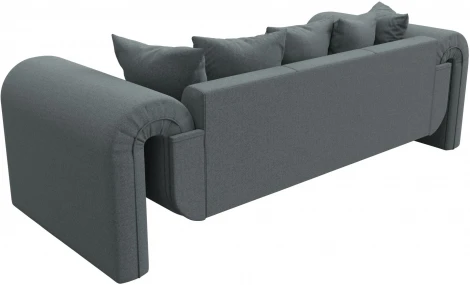 Диван прямой Волна (Серый/Рогожка) Лига Диванов арт.124036