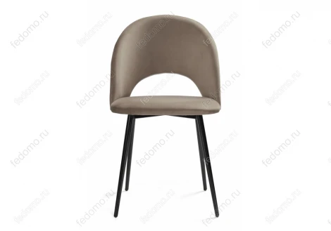 Стул Woodville на металлокаркасе Ирре светло-коричневый / черный глянец 464203