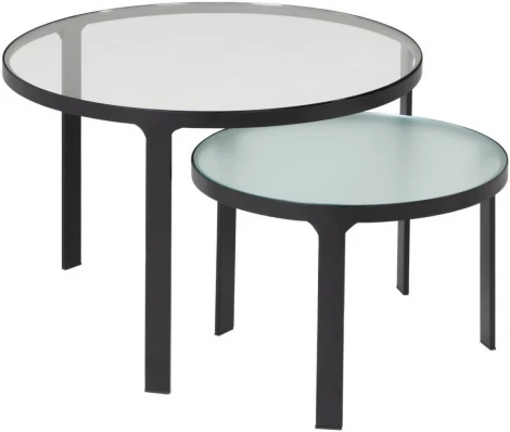 Журнальный стол La Forma (ex Julia Grup) Oni (Черный,Прозрачный/ Металл,Сталь,Стекло)