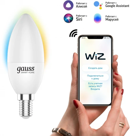 Умная лампочка светодиодная Gauss Smart Home 1110112