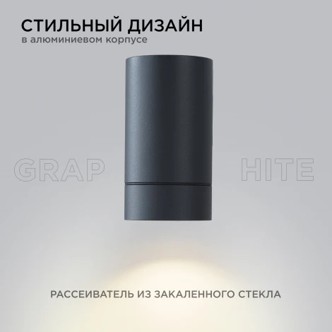 Настенный светильник уличный 1х35Вт графит, алюминий Apeyron 11-118