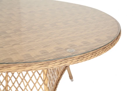 Плетеный круглый стол, диаметр 150 см, цвет соломенный 4SIS Эспрессо YH-T1661G-1