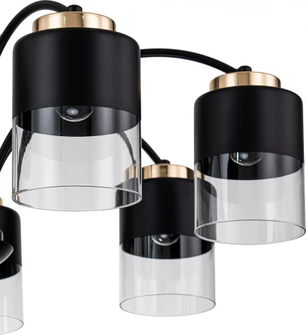 Потолочная люстра на штанге Escada Riche 2121/7P E27*40W Black/Gold (220V)