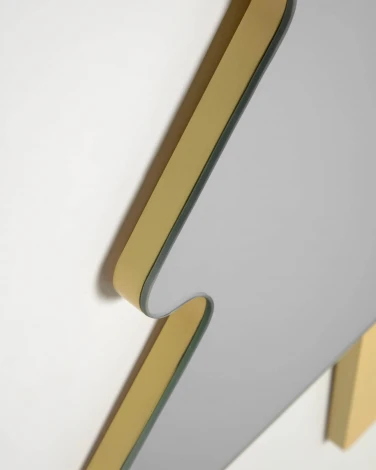 Настенное зеркало La Forma (ex Julia Grup) Saori (Желтый/ МДФ)