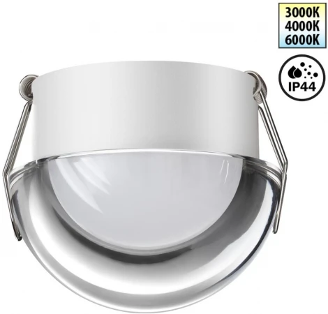 Светильник встраиваемый влагозащищенный с переключателем цв.температуры Novotech Largo 359434 белый LED 10W 220V 3000/4000/6000K (круглые)