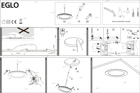 Встраиваемый точечный светильник Eglo Fueva 1 94732 (LED, 220V)