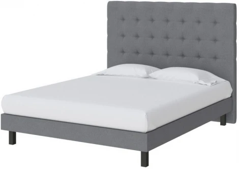 PROxSON Кровать Madrid Boxspring Standart (Ткань: Рогожка Тетра Стальной) 180x200