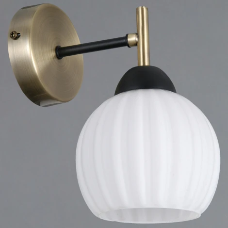 Бра ILLUMICO IL0579-1WSQ-25 BK AB TRENTO (220V)