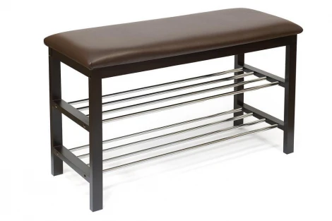 Обувница SR-0628 бежевый (дерево/металл/экокожа)