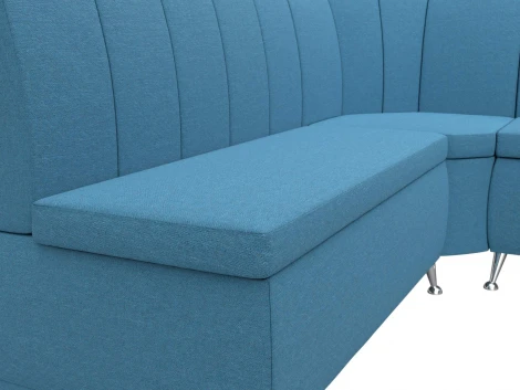 Диван кухонный угловой Кантри правый угол (Голубой/Рогожка) Лига Диванов арт.123220