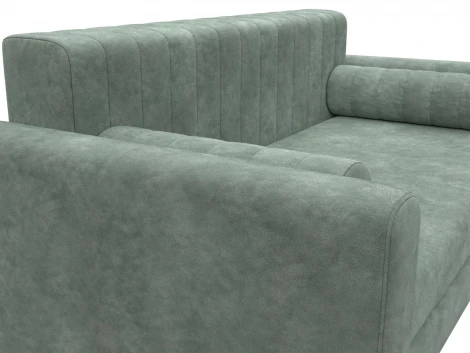 Диван прямой Лига-070 (ЛДСП,Брус,Фанера/Дерево/Велюр/Зеленый) Лига Диванов 129760