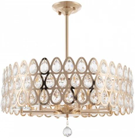Потолочная люстра хрустальная на штанге Arte Milano Sorrento-1019 371019/8/300/580 GD (220V)