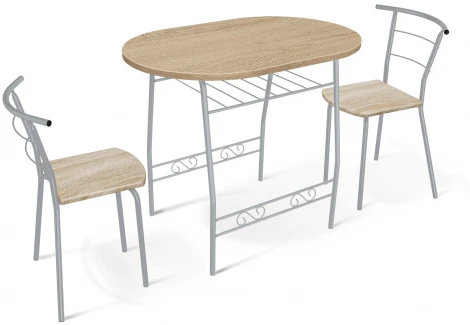 Обеденная группа SHT-DS18 дуб сонома/ал.металлик Sheffilton 0992258302