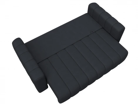 Диван прямой Лига-062 НПБ (ДСП,Фанера,ХДФ/Пластик/Замша/Темно-серый) Лига Диванов 130280