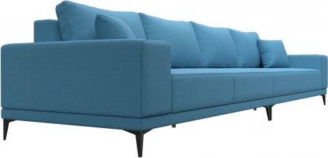 Диван прямой Льюес Лонг (Голубой/Рогожка) Лига Диванов арт.124828