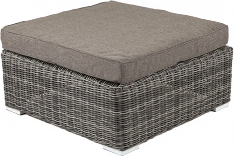 "Лунго" плетеная оттоманка с подушкой, цвет графит 4SIS арт.УТ-00001989