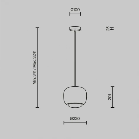 Подвесной светильник светодиодный Maytoni Brio MOD466PL-L12B3K