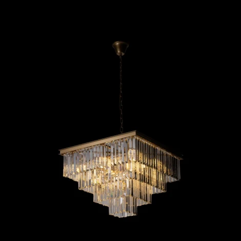 Подвесная люстра каскадная Loft IT Prism Clear 10019/600S (220V, хрусталь, на цепи)