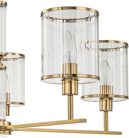 Потолочная люстра на штанге 13022/5R Brass Indigo Dante V000409 (220V, круглые)